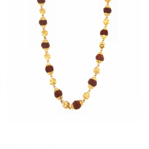 22K Gold Rudraksh Chain with Vertical Ball|Pachchigar Jeweller