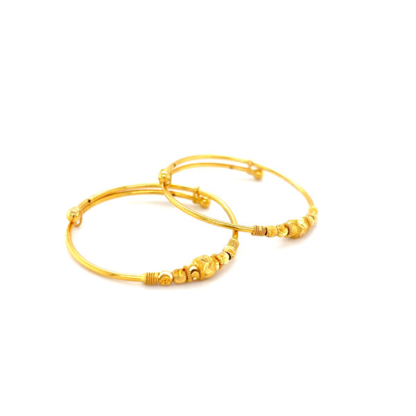 22KT Gold Adjustable Kid's Bangles |Pachchigar Jewellers