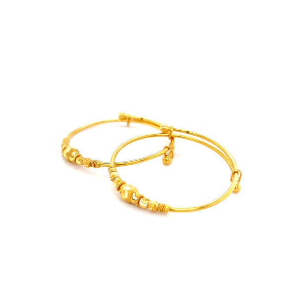 22KT Gold Adjustable Kid's Bangles |Pachchigar Jewellers