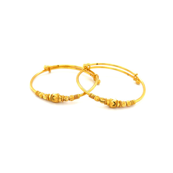 22KT Gold Adjustable Kid's Bangles |Pachchigar Jewellers