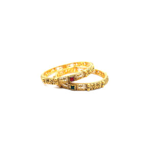 22K Gold Antique Jadau Bangle Pachchigar Jewellers