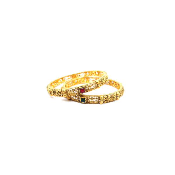 22K Gold Antique Jadau Bangle Pachchigar Jewellers