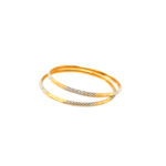 22KT Glitering Gold Rhodium Bangles |Pachchigar Jewellers