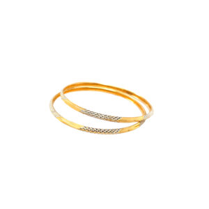 22KT Glitering Gold Rhodium Bangles |Pachchigar Jewellers