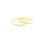 22K Yellow Gold AD Studded Rhodium BanglePachchigar Jeweller