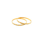 22K Yellow Gold AD Studded Rhodium BanglePachchigar Jeweller