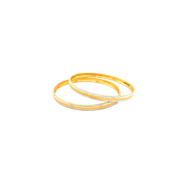 22K Gold Rodium Finish Daily Wear Bangle|Pachchigar Jeweller
