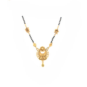 22K 3D Floral Chandbali Style Mangalsutra Pachchigar Jeweller 22K 3D Floral Chandbali Style Mangalsutra Pachchigar Jeweller
