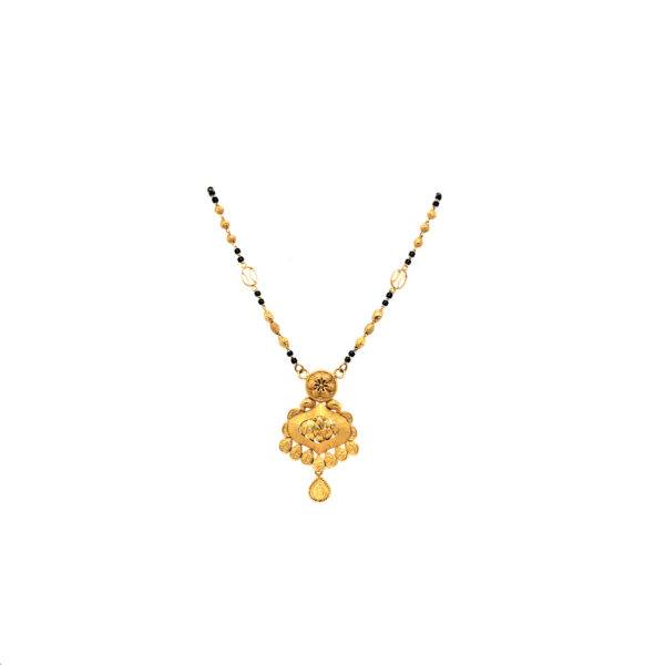 22K Mangalsutra With Gold Pendant|Pachchigar Jeweller