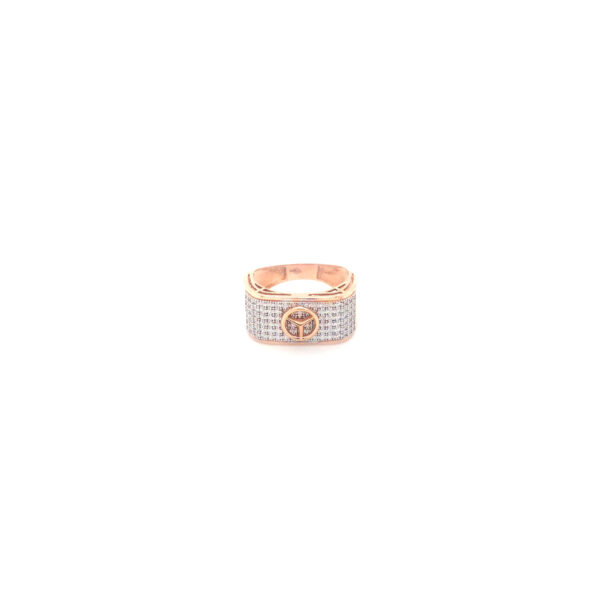 18K Gold Ring Mercedes Logo In Center Pachchigar Jeweller