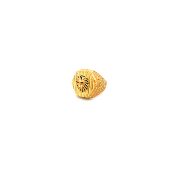 22KT Finest Gold Ring with a Lion Face|Pachchigar Jewellers