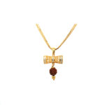 22K Gold Shiv Dumroo Rudraksha Pendant |Pachchigar Jewellers