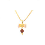 22K Gold Shiv Dumroo Rudraksha Pendant |Pachchigar Jewellers