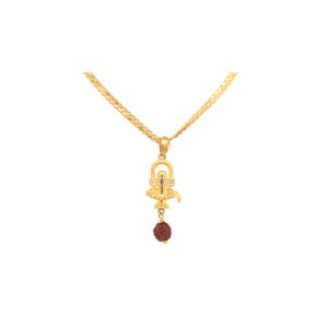 22K Gold Shivaling Pendant With Rudraksh|Pachchigar Jeweller