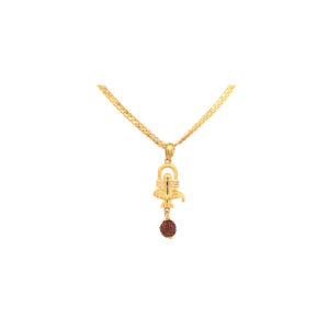 22K Gold Shivaling Pendant With Rudraksh|Pachchigar Jeweller