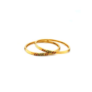 22KT Colourful Gold Bangle in Meenakari|Pachchigar Jewellers