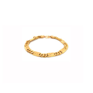 22KT Plain Gold Hollow Bracelet For Men|Pachchigar Jewellers