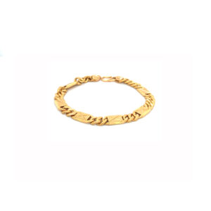 22KT Plain Gold Hollow Bracelet For Men|Pachchigar Jewellers