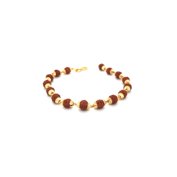 22KT Gold Eternal Rudraksha Bracelet | Pachchigar Jewellers