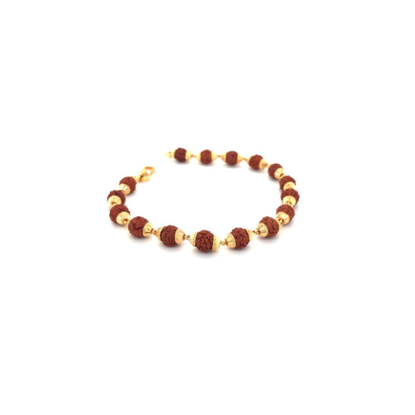 22KT Gold Eternal Rudraksha Bracelet | Pachchigar Jewellers