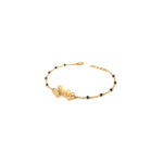 22K Gold Simple Bracelet with Black Bead|Pachchigar Jeweller
