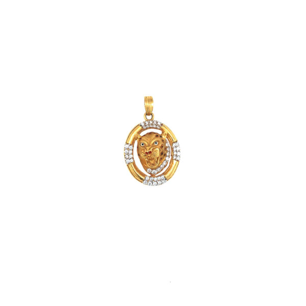 22KT Lion Face Gold Pendant For Men|Pachchigar Jewellers