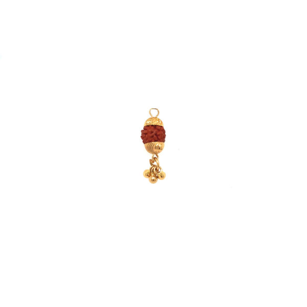 22KT Gold Single Rudraksha Pendant | Pachchigar Jewellers