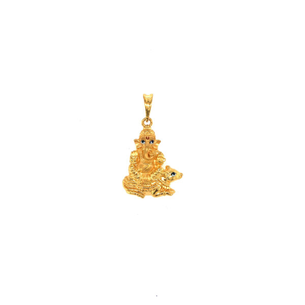 22KT LORD GANESHA FANCY GOLD PENDANT|Pachchigar Jewellers