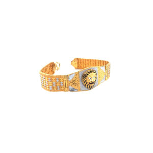 22K Gold Lion Face Design Men's Bracelet|Pachchigar Jeweller