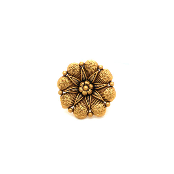 22K Antique Gold Classical Ring For WomenPachchigar Jeweller