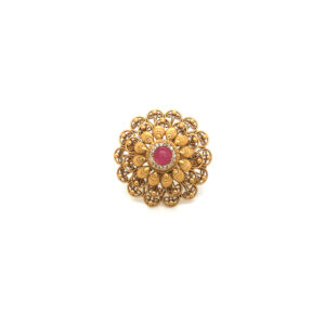22KT Antique Classic Gold Ring For Women|Pachchigar Jeweller