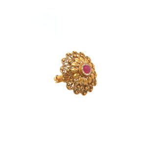 22KT Antique Classic Gold Ring For Women|Pachchigar Jeweller