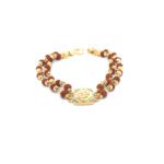 22K Gold Two Line Rudraksha OM Bracelet|Pachchigar Jewellers