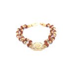 22K Gold Two Line Rudraksha OM Bracelet|Pachchigar Jewellers