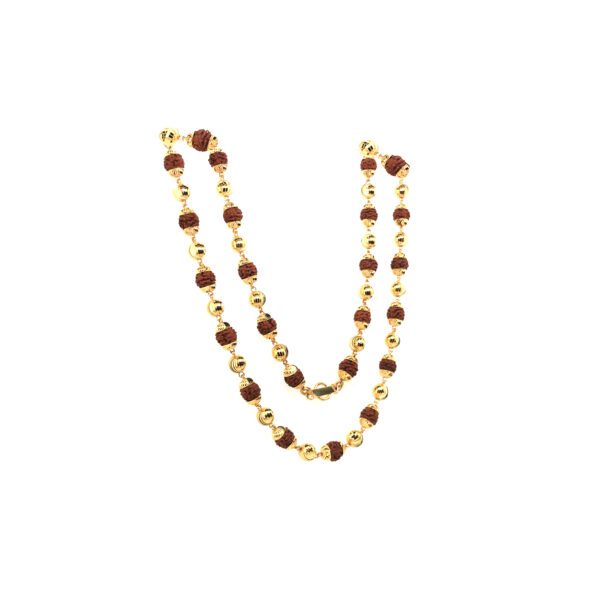 22KT Gold Rudraksha Bead Mala| Pachchigar Jewellers