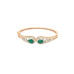 18KT Elegant Diamond Emerald Bracelet |Pachchigar Jewellers