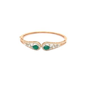 18KT Elegant Diamond Emerald Bracelet |Pachchigar Jewellers