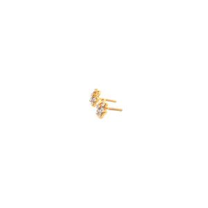 22KT Yellow Gold Fancy Light Weight Stud|Pachchigar Jeweller