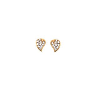 22KT Yellow Gold Dew Drop Shaped Fancy Studs