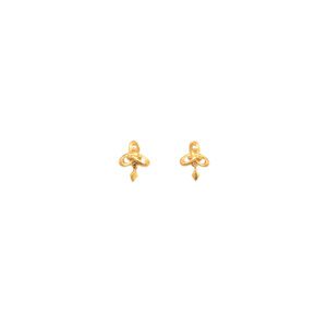 22KT Yellow Gold Floral Twist Earrings |Pachchigar Jewellers