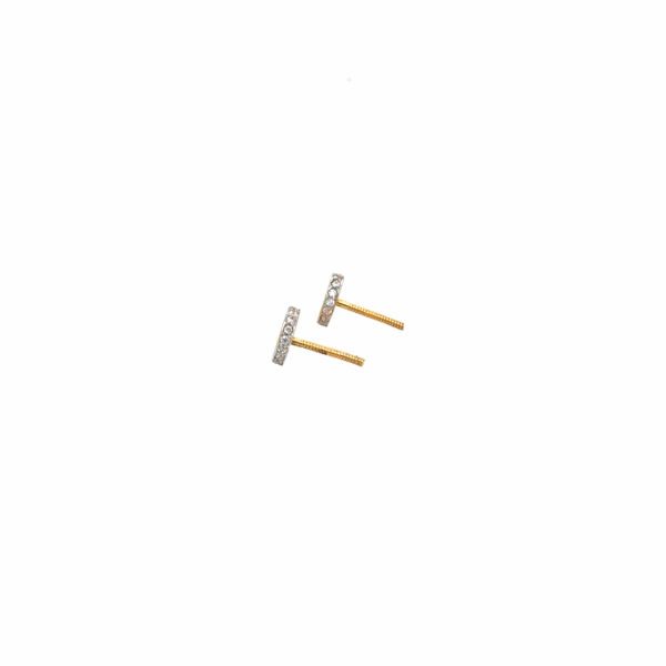 22KT Yellow Gold Round Stud Earrings |Pachchigar Jewellers
