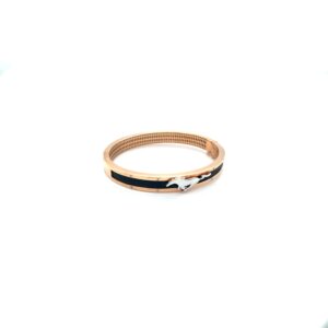 18KT Men’s Rose Gold & Black Mustang-Inspired Bracelet