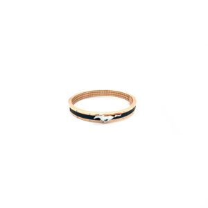 18KT Men’s Rose Gold & Black Mustang-Inspired Bracelet