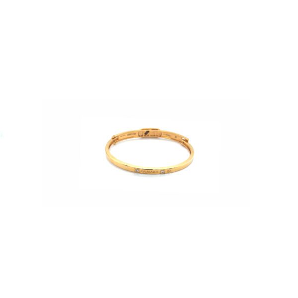 22KT Gold Men’s Designer Kada with CZ Premium Design