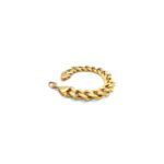 Chunky 22KT Gold Men's Cuban Link Bracelet – Textured Finish