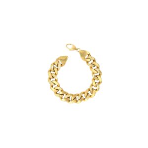 Chunky 22KT Gold Men's Cuban Link Bracelet – Textured Finish Chunky 22KT Gold Men's Cuban Link Bracelet – Textured Finish