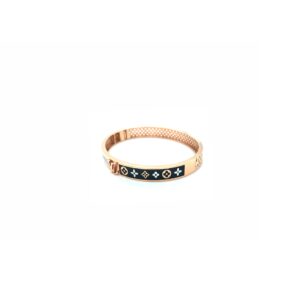 Designer Inspired Rose Gold Bracelet with Black Detailing
