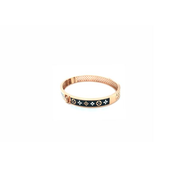 Designer Inspired Rose Gold Bracelet with Black Detailing