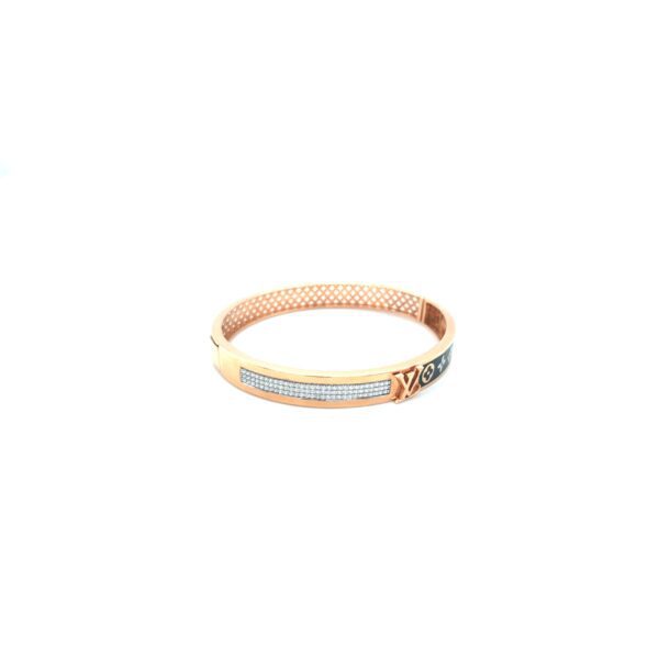 Designer Inspired Rose Gold Bracelet with Black Detailing