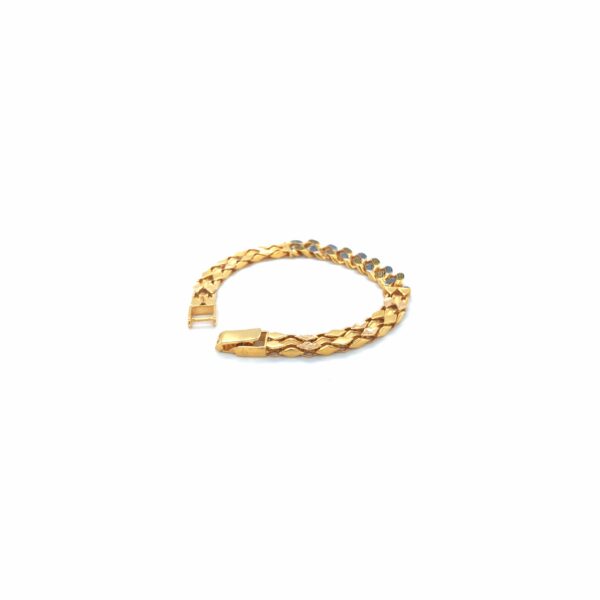 Bold 22KT Gold Men's Bracelet with Greek Key Detailing
